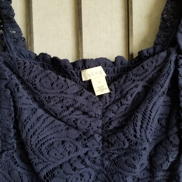 Lace navy top nwot - Picture 7 of 8